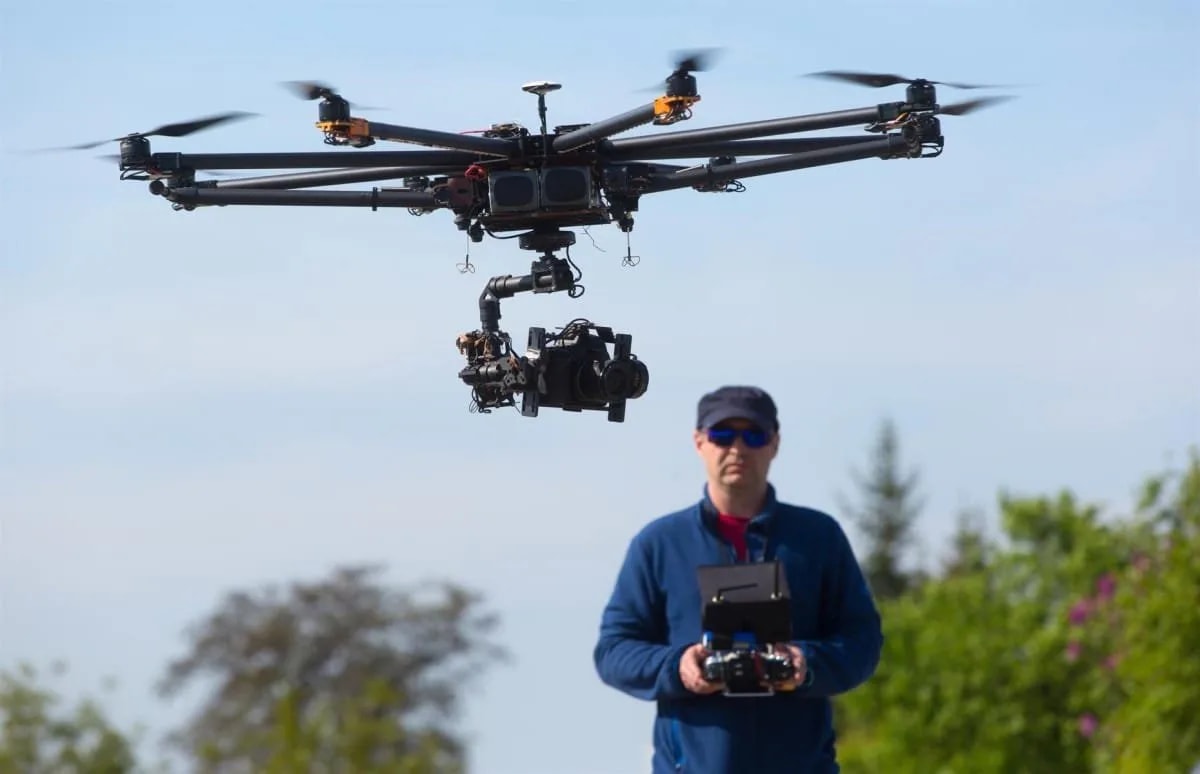 Pilot trainee preparing for drone licence training